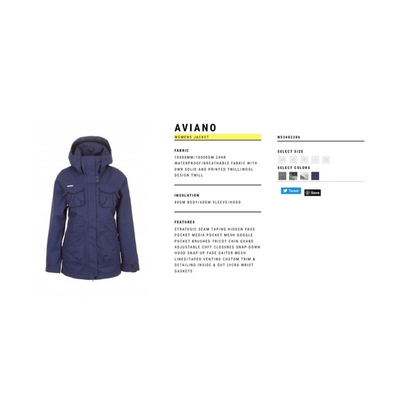 Nomis Aviano Snowboarding/Ski Jacket, XS - Picture 8 of 9